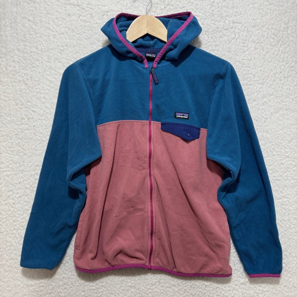 Patagonia Micro D Snap-T Fleece Jacket Kids Sz 14 Colorblock‎ Full Zip